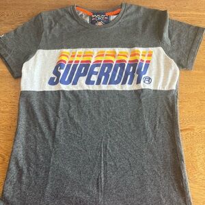 Superdry t-shirt Large (fits like Medium) Men's Charcoal Crewneck